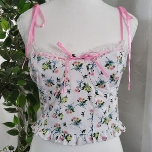 Cider Small Floral Crop Top